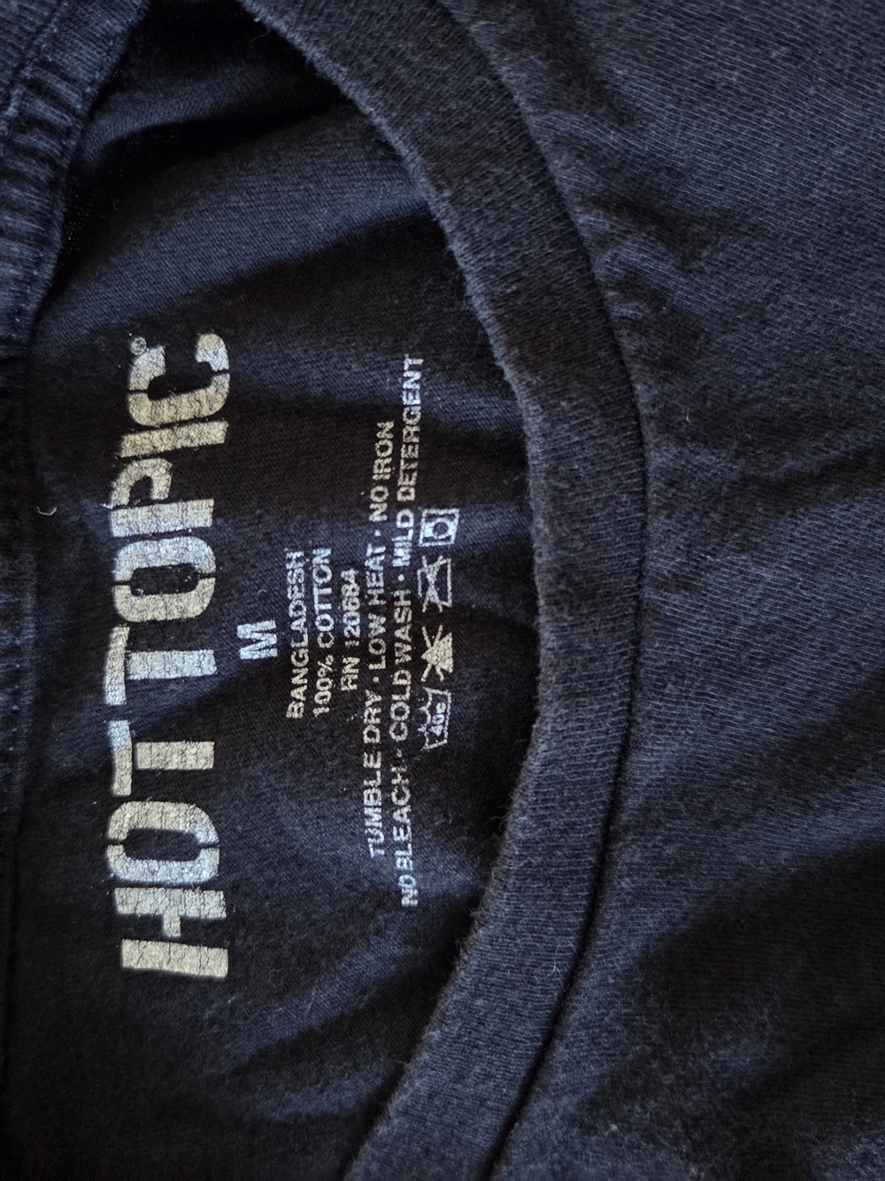 Hot Topic Black Tee with Gold Mythical Creatures Graphic - Picture 4 of 4